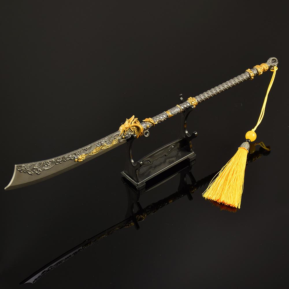 30CM Yan Yun Sixteen Inspired Nameless Alloy Decorative Sword Collectible Exquisite Display Model Ornament Desk Decor Gift