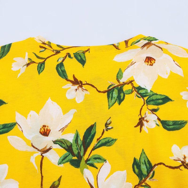 Kaslead New Women clothes Western Style Fashion Simple and Versatile Print T-shirt Top 0264335