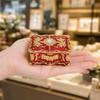 Metal Enamel Trinket Box Gold Red Jewelry Organizer Jewelry Box  Ring Necklace Earring