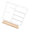 Wood Base Jewelry Display Stand with Detachable Funtion Earring Organizer for Tabletop Storage Home Shop Decoration
