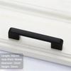 4/10PCS Modern Black Cabinet Handle Square Furniture Hardware Aluminum Alloy Kitchen Door Knobs Cupboard Wardrobe Drawer Pulls