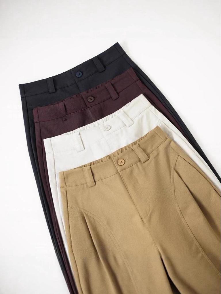 Early Autumn High-Waisted Slimming Wrinkle-Resistant Straight-Leg Pants