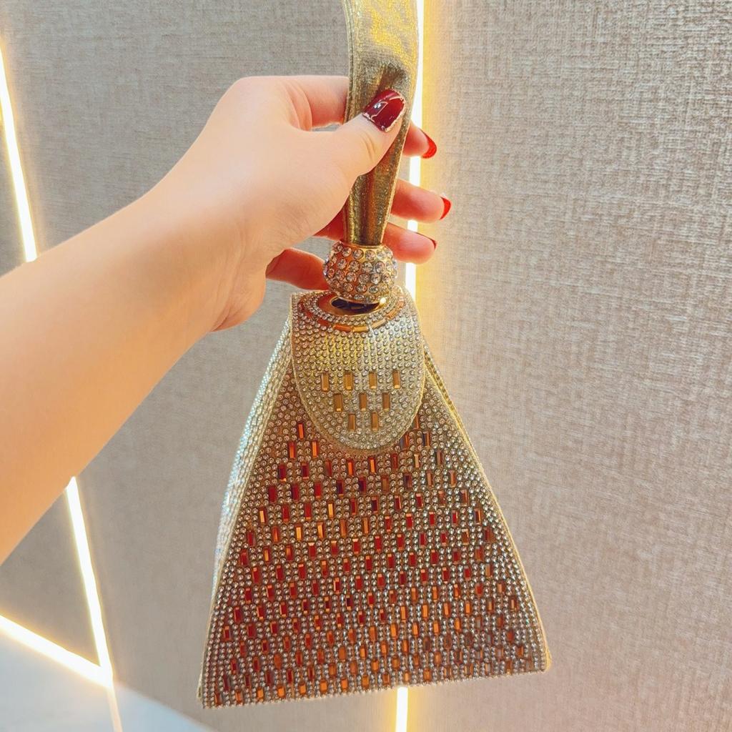 Handbag Water Diamond Bag Socialite Banquet Diamond-encrusted Hand-held Bag Fashionable Bag Dinner Bag
