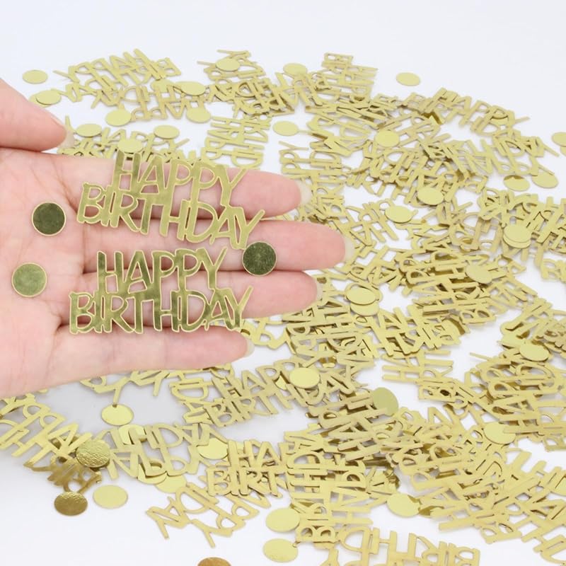 Rose Gold Birthday Confetti - 270 PCS Glitter Happy Birthday Decorations for Table Color1