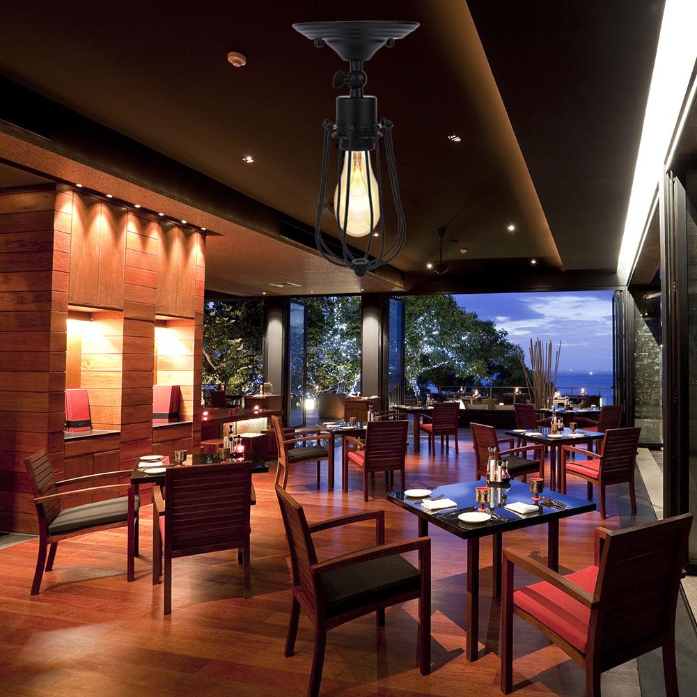 85-240V E26/E27 Wall Sconce Light Retro Style Wall Lamp Fixture for Bathroom Corridor Black