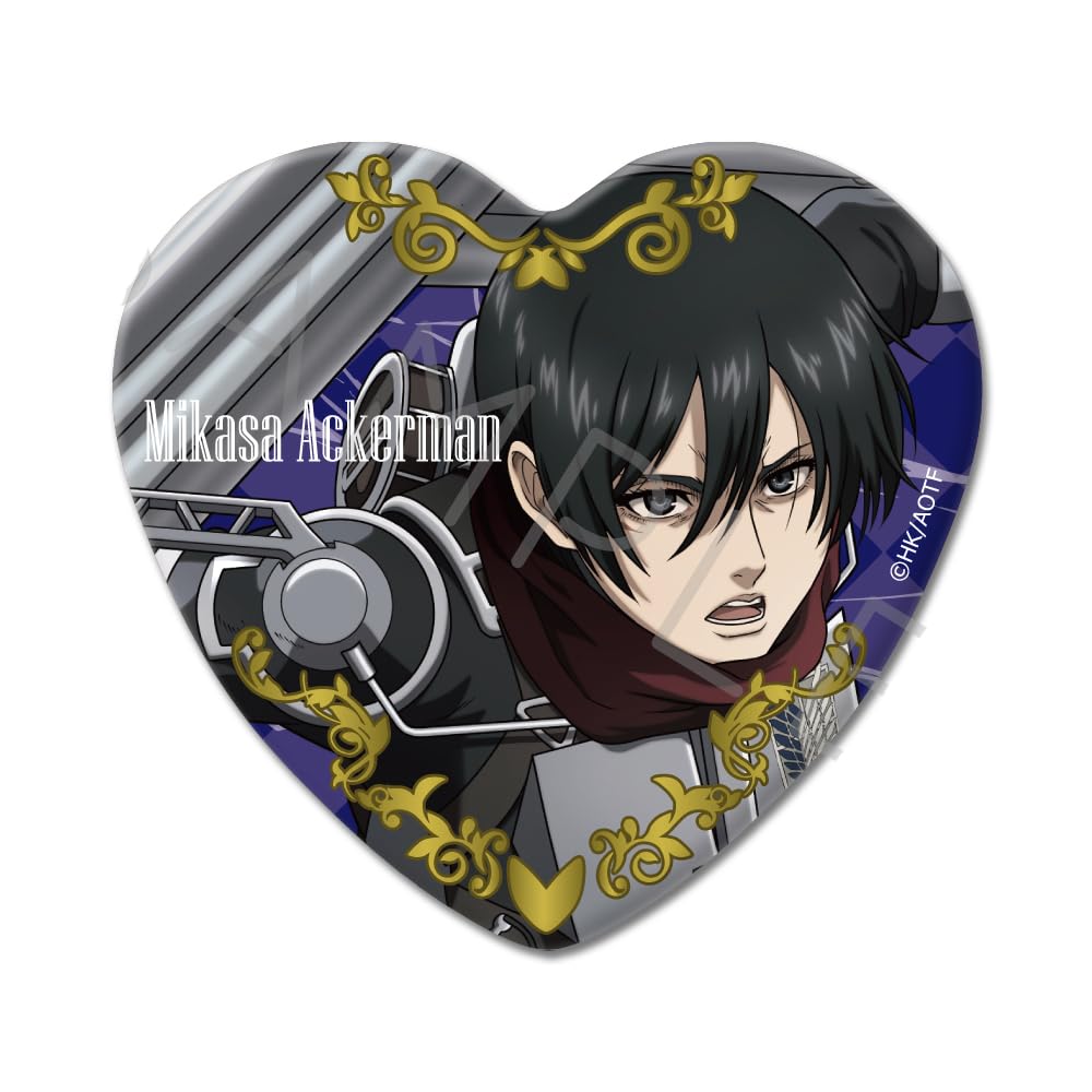 

TV anime on Titan The Final 10th can badge NB “Attack Season” [Mikasa] heart-shaped