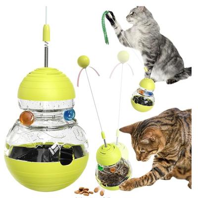 Cat Toy for Indoor Cats Wobble Treat Dispenser Ball Kitten Food Dispenser & Puzzle Feeder Balls & Enrichment Toys & Mental Stimulation Interactive