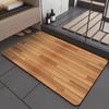 Wood Grain Quick-Dry Diatom Mud Bathroom Mat - Absorbent & Easy To Clean