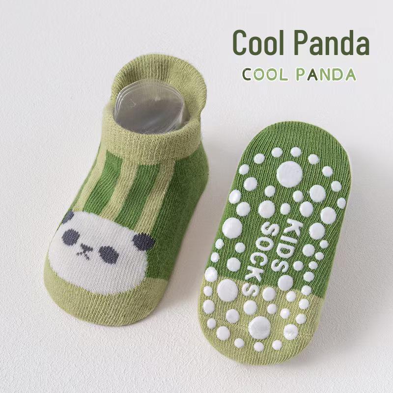 Baby-Baumwollsocken mit Rutschfestigkeit – Dünne Indoor-Knöchelsocken für Kleinkinder (Frühling Sommer Herbst)