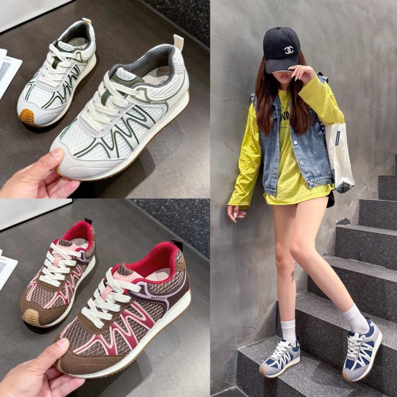 Retro women's new versatile casual sneakers flat-soled mesh breathable summer and autumn