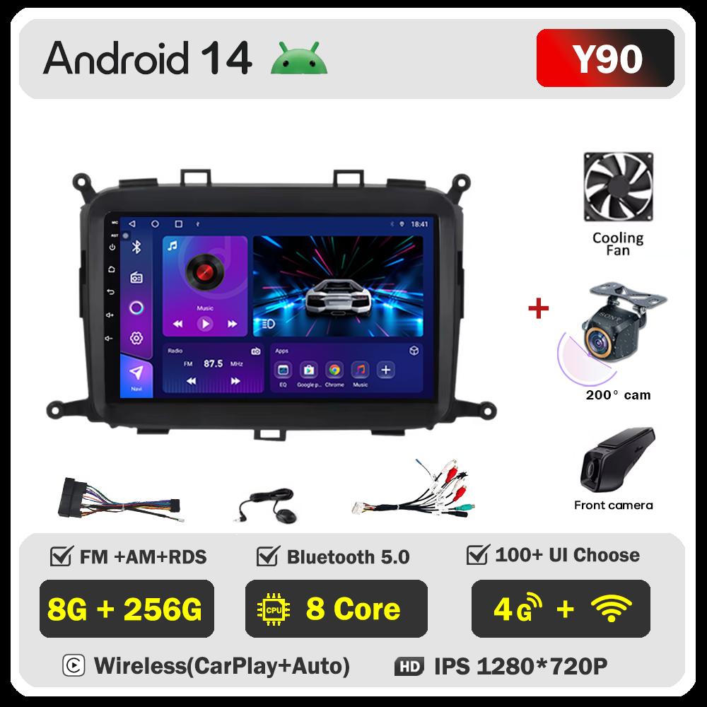 Android 14 For Kia Carens RP 3l 2013-2019 Car Multimedia Video Player Stereo Head Unit Intelligent Car Systems GPS Navigation
