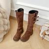 Two-wear Long and Short Boots 2025 Autumn and Winter New Removable Stacking Boots Thick High-heeled Thick-soled High Boots Retro Trouser Tube Boots
