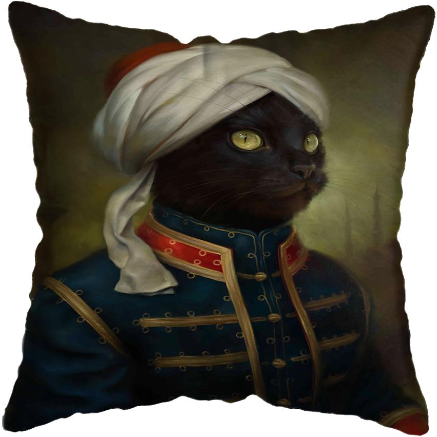Vintage Painting Cat Dog Animal Pillow Cover Car Decor Cushion Cover Home Sofa Bed Cushion Cover