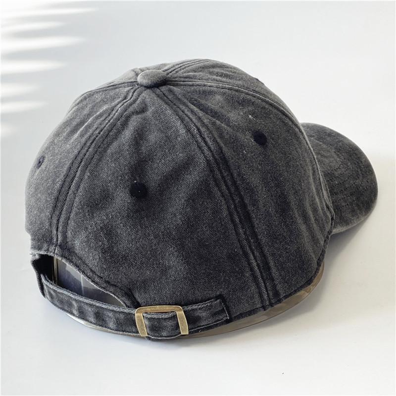 Four Seasons Washing Baseball Cap Men Korean Three Dimensional Letter Embroidered Baseball Cap Women Darkened Wide Brim Showing Face Small Sun Hat
