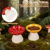 2 Pcs Elevated Raised Cat Bowl Mushroom Cat Water High Feet Food Bowl Ceramic Pet Neck Protection Anti-black Food Dish