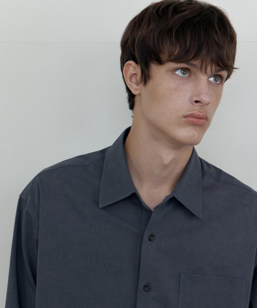 WEDNESDAY OASIS Weekday Pocket Shirt_Ash Blue(Wb6Sh14)