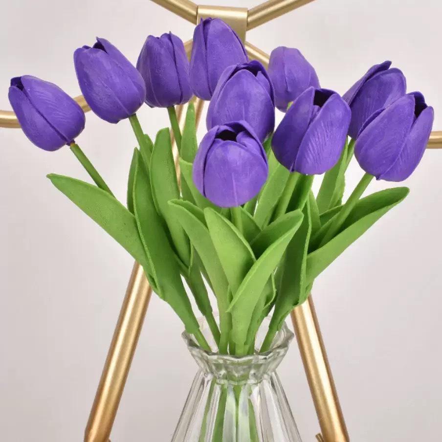 High-Quality Tulip Faux Flower Bouquet for Luxurious Indoor Decor