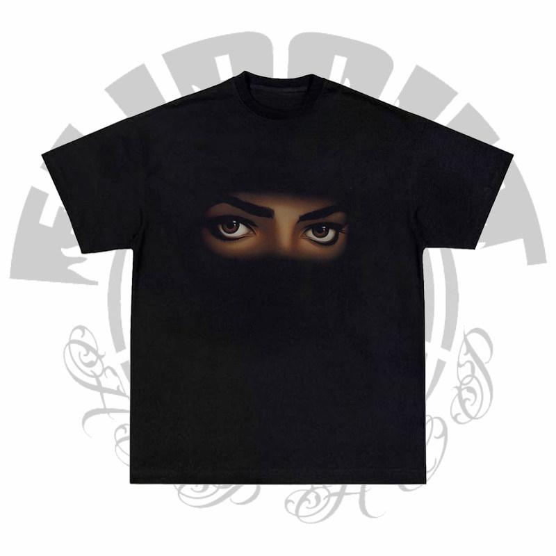 2026 Summer Michael Jackson Portrait Print Short-Sleeved Retro T-Shirt High-end Luxury Unisex Style Both of Men and Women