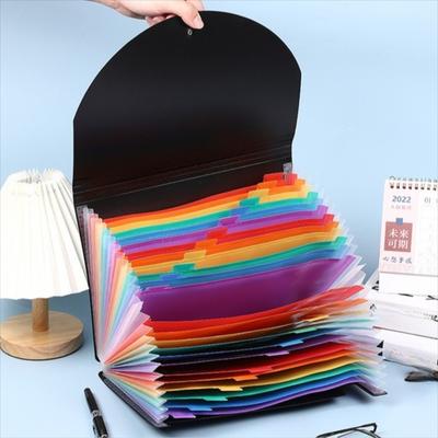 Plastic Expandable Filing Box Rainbow Art Supplies Folder Portable File Folder Organizer  School