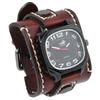 European and American Hot-selling Accessories, New Hand-stitched Retro Cowhide Watch Bracelet, Men's Trend Wide Leather Quartz Watch