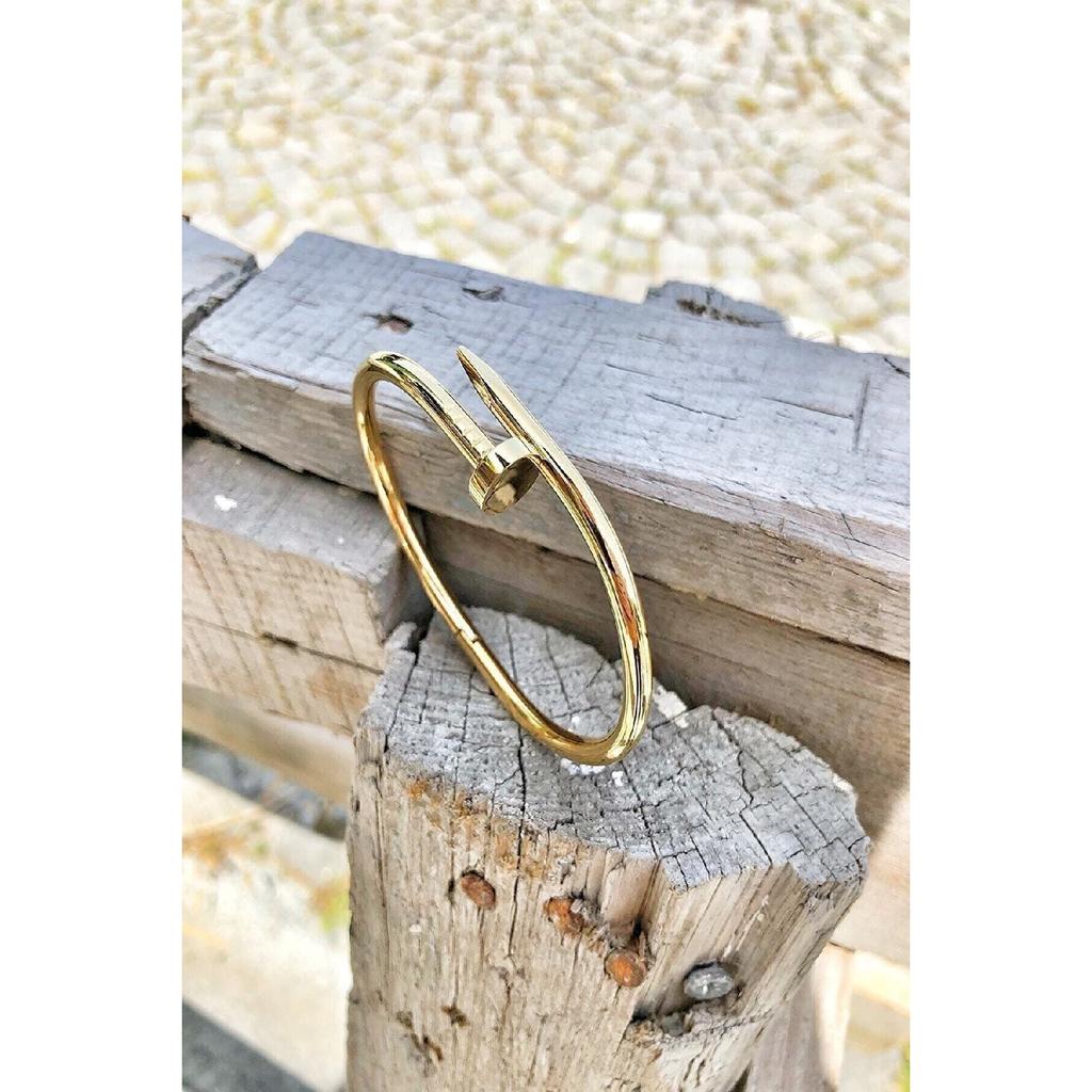 Rhodiniertes Unisex-Ohrsteckerarmband