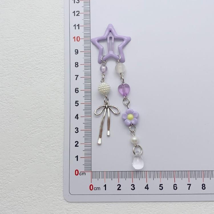 Charming Star Hair Clip Accessories Sturdy Star Hair Clip with Heart Bowknot Accent Adds A Cute Touch To Any Outfit