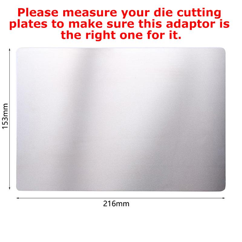 1pc 15.3*21.6cm Stainless Steel Metal Adapter Plate Cutting Machine Metal Shim Used for DIY Scrapbooking Die Cutting Mahicne