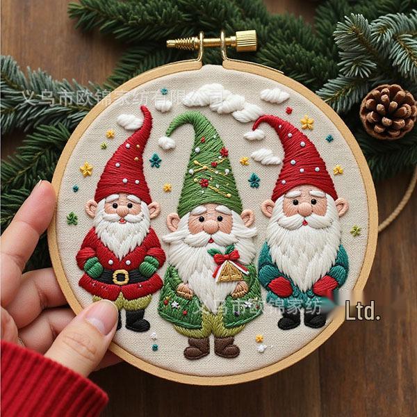 2025 Handgemachtes Weihnachtsstickerei DIY-Set - Englische Anleitung