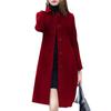 Płaszcz wełniany damski średniej długości brytyjski styl nowy dopasowany wełniany płaszcz damski dopasowany wełniany garnitur