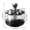 Space-Saving Seasoning Rack Food Grade Condiment Organizer Rotatable Spice Rack  Kitchen Use