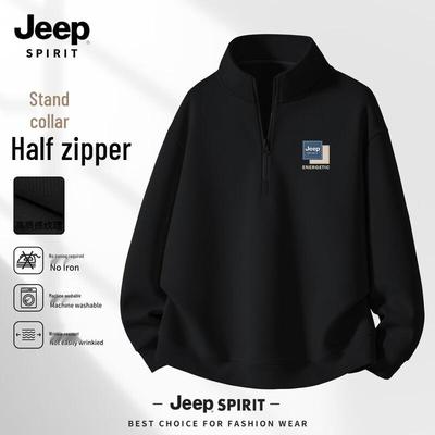 JEEP SPIRIT Men's Half-Zip Sweatshirt