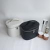 1pcs Portable PU Leather Layered Cosmetic Case Large Capacity Travel Toiletry Organizer Waterproof Makeup Storage Box