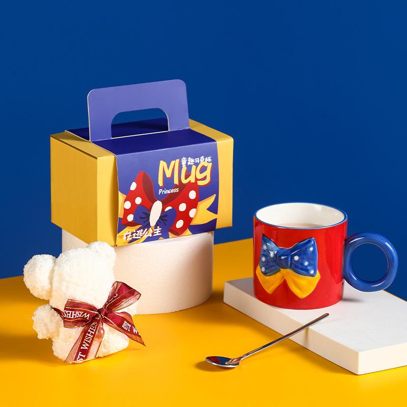 Escape Princess Children's Fun Ceramic Mug Gift Box Set High Pretty Cup Cute Couple Water Cup Souvenir Gift Gift