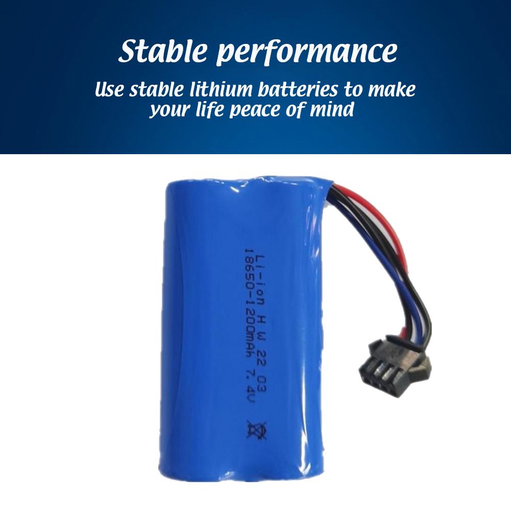 7.4V 1200mAh Lithium Battery Replacement Battery for Remote Control Car