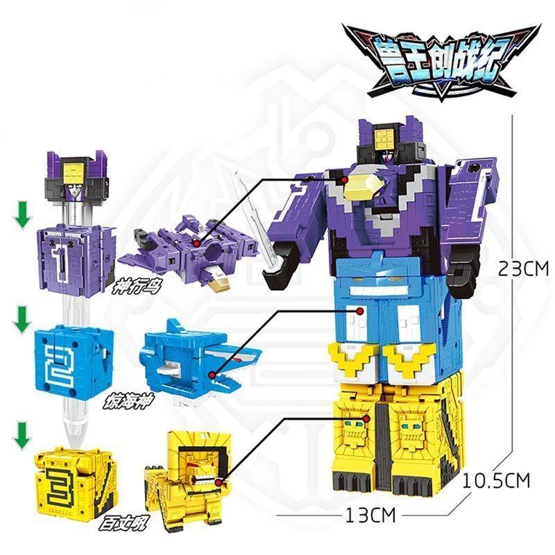 Skládací vzdělávací hračky Power Assembling Matematický kostka Transformace Robot Číslice Puzzle Ranger Zvířata hračka pro kluky pro děti
