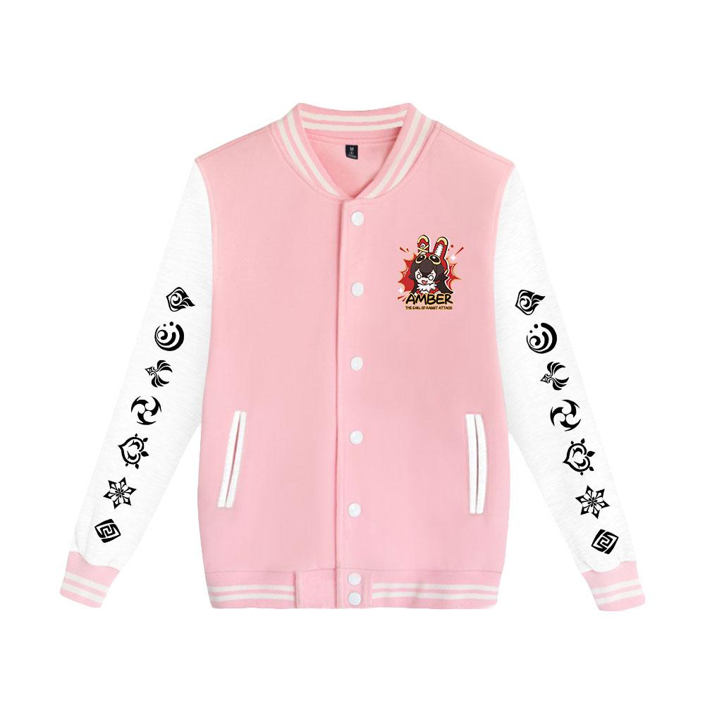 Genshin Impact Druck Herren Damen Jacke Mantel Sweatshirts Hoodie Baseball Uniform Streetwear Jungen Mädchen Strickjacke Oberteile Kleidung