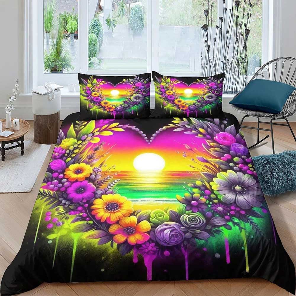 Christian Sacred Jesus Printed Coreless Down Duvet Cover Set, Comfortable Bedroom Bedding Decoration Single Double Large Size