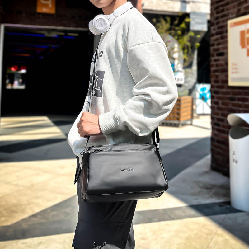 Lightweight Nylon Multi-Layer Shoulder Bag Commuter Crossbody Bag