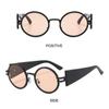 Trendy Round Punk Sunglasses Oval Uv Protection Hip Hop Shades Retro Wide Temples Sun Glasses For Women & Men