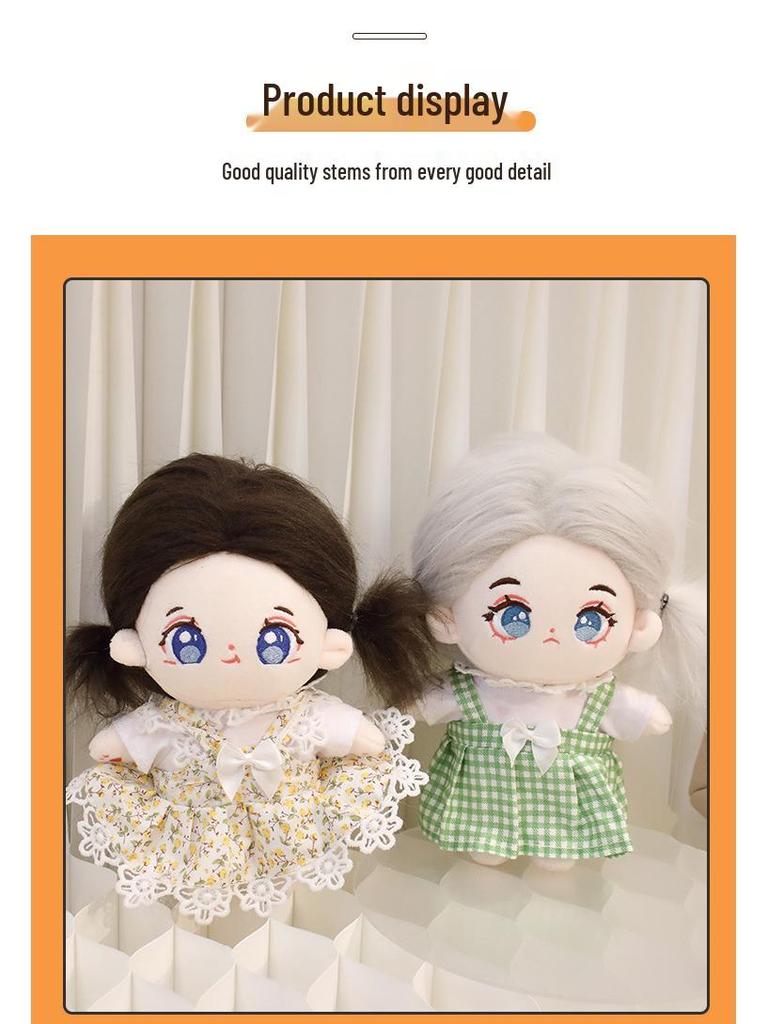 Cute Star Doll Plush Toy: Dressed-Up Cotton Doll Figurine