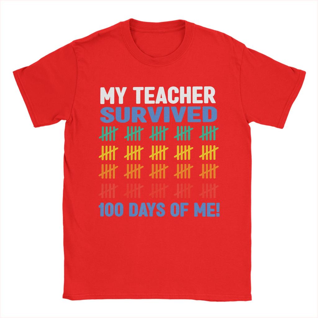 100 Days of School 100th Day of School TShirt Summer Fashion TShirts Unisex Cotton ONeck Plus Size Top Tees Y2K Retro Tops