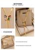 European Luxury Zircon Butterfly Stainless Steel Necklace for Women - Stylish Clavicle Chain Jewelry