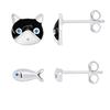 Earrings - LÉA &; ARTHUR - FISH & CHAT - Sterling Silver 925 - Child - Asymmetrical
