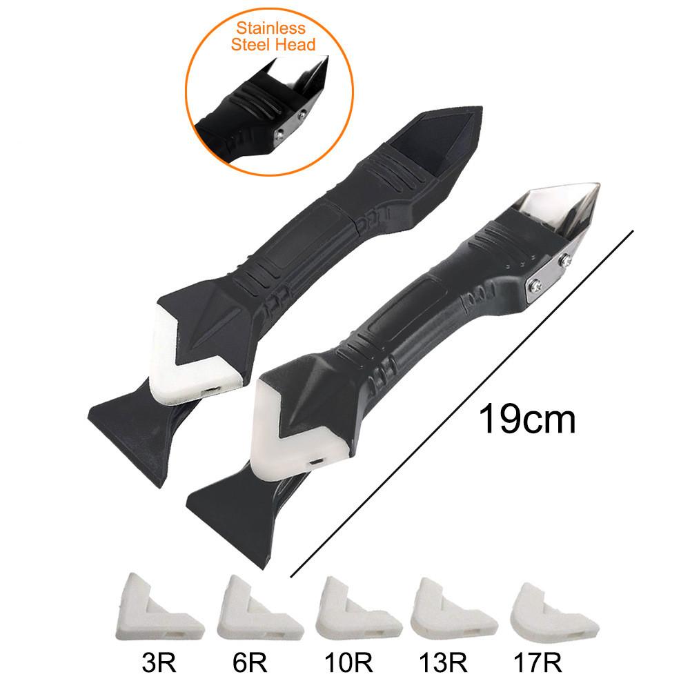 5 In 1 Silicone Squeegee Squeegee Remover Knife Repairing Sealant Smooth Grout Trowel Rubber Shovel Floor Glass Glue Quick Tool