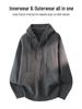 Men's Heavyweight Solid Color Knit Hooded Sweater - Loose Fit Casual Pullover for Autumn/Winter