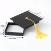 WTEMPO Graduation Season Paper Lid-and-base Gift Boxes Bachelor's Cap Shaped Design Boxes DIY Birthday Gift Boxes Presents Boxes for Classmates