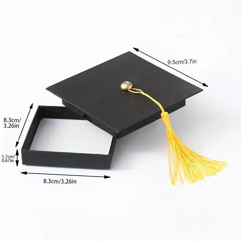 WTEMPO Graduation Season Paper Lid-and-base Gift Boxes Bachelor's Cap Shaped Design Boxes DIY Birthday Gift Boxes Presents Boxes for Classmates