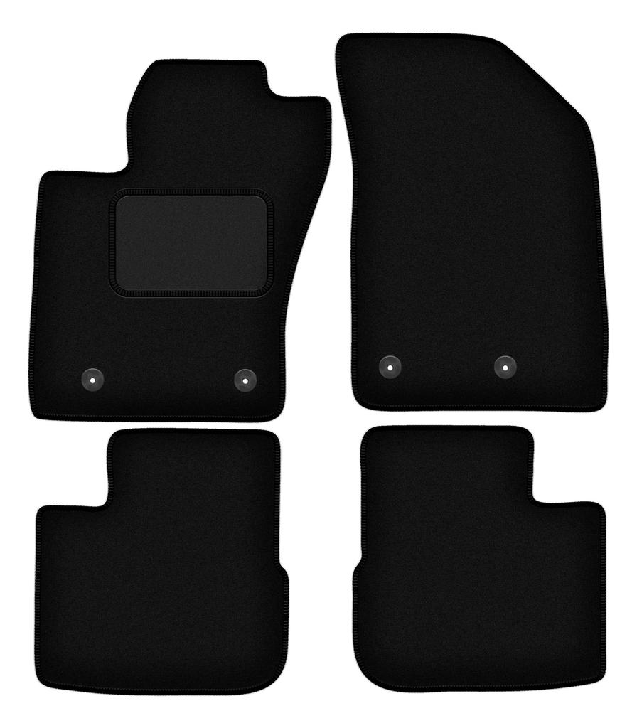 Czarne welurowe dywaniki podłogowe do: Fiat Tipo II hatchback (2015-)