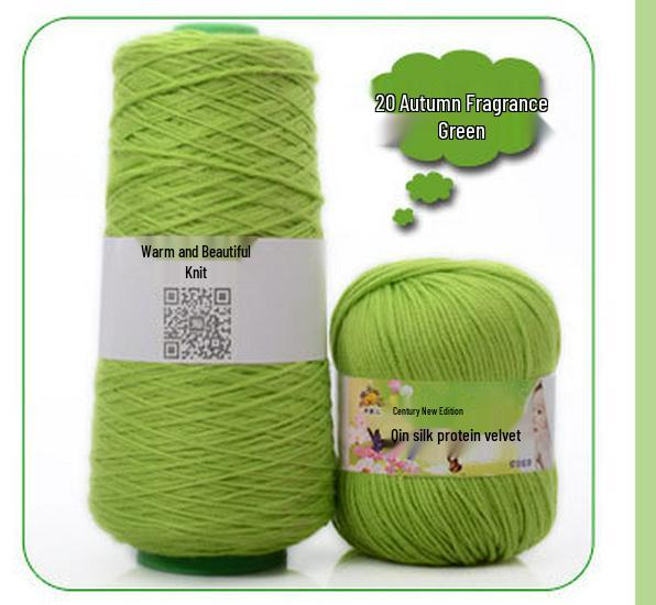 Filato di Cotone al Latte con Proteine della Seta per Maglieria e Uncinetto per Sciarpa per Neonato