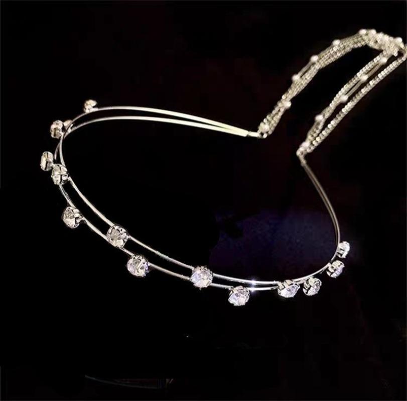 Diamond Encrusted Butterfly Tassel Hair Clasp Sweet Korean Hair Accessories Minority Fashion Bright Diamond Headbands for Girls